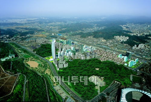 ↑서울 상암동 디지털미디어시티(DMC) 조감도