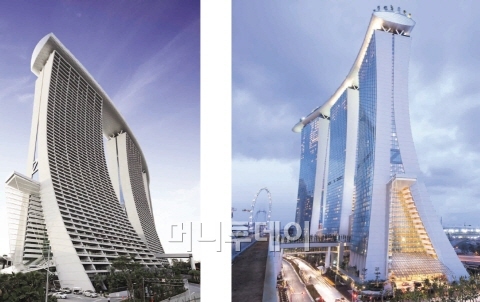↑쌍용건설이 해외공사 경력직 150명을 채용하는 등 해외공사 수주 강화를 위해 적극 나선다. 사진은 쌍용건설이 싱가포르에서 수행한 마리나샌즈베이호텔.