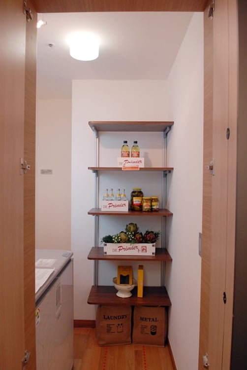 ▲수원SK스카이뷰의 펜츄리. 김치냉장고와 수납장만 따로 보관할 수 있도록 했다.