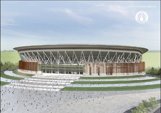 ↑한화건설이 필리핀에서 수주한 세계 최대규모의 돔 공연장 조감도 ⓒ한화건설