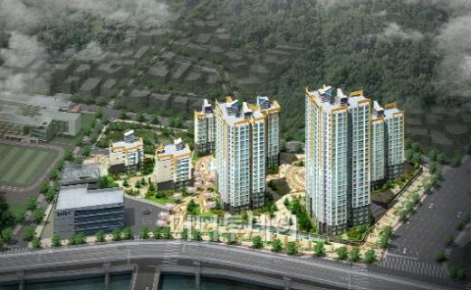 ↑용인7구역 주택재개발 정비사업 조감도.