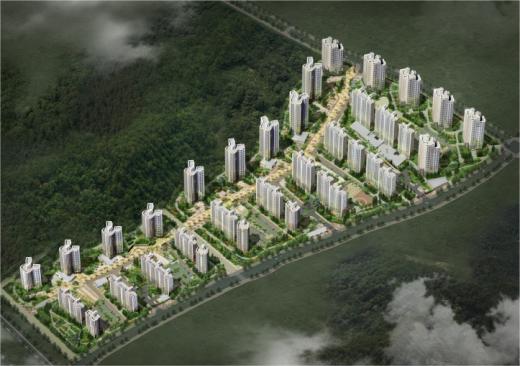 ↑극동건설의 웅진 스타클래스 조감도.