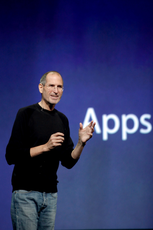 2010년 9월 1일 스티브 잡스가 애플 TV를 공개하고 있다. (사진=AFP)  News1