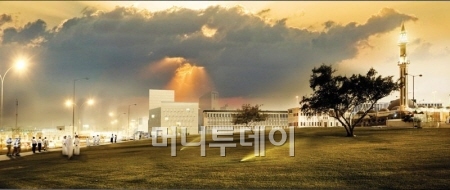 ↑'카타르 하트 오브 도하 복합개발사업' 공사현장.