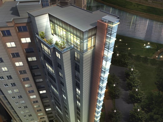 ↑동부건설이 인천 계양구 귤현동에 분양중인 계양센트레빌에 조성될 '스카이카페' 조감도 ⓒ동부건설