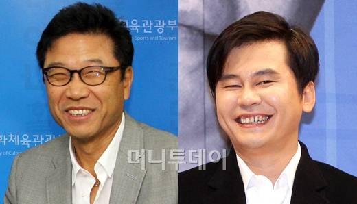 ⓒ이수만 에스엠 대표이사(이명근 기자),양현석 YG엔터테인먼트 최대주주 (이기범 기자)