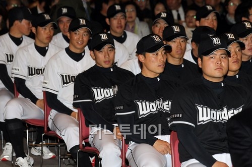 ↑ 한국 최초 독립야구단 고양 원더스의 선수들. ⓒ 이동훈 기자