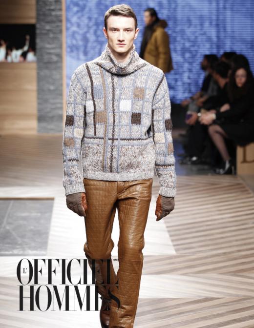 ▲ 격자패턴의 셔틀랜드 산 캐시미어, 낡은 듯하지만 클래식한 코듀로이 등 제냐만의 특수한 소재는 이번 컬렉션에서도 다양하게 시도되었다.