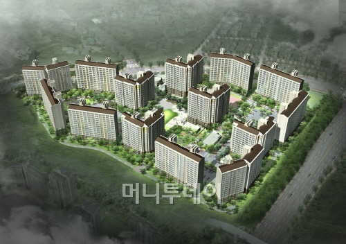 ↑용인 서천지구 1블록 보금자리주택 조감도