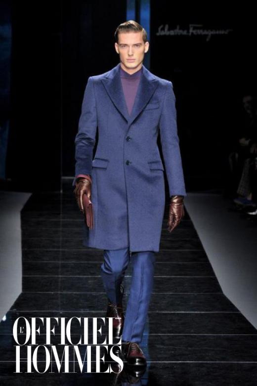 ▲ 이번 시즌 페라가모는 컬러의 톤온톤의 매치로 섹시한 남성이 되기를 주장한다!