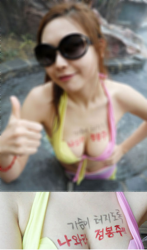 '나와라 정봉주 국민운동본부' 1인 시위 인증샷. News1