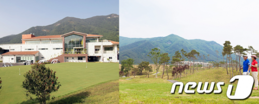 고창 웰파크시티의 전경(왼쪽)과 골프장. News1