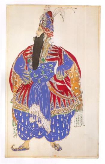 ↑ 레옹 박스트가 그린 샤푸리 야르 왕의 무대의상