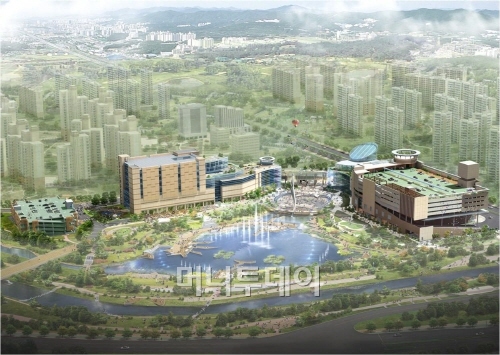 ↑광주수완 호수공원 복합쇼핑몰 조감도