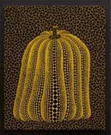 ↑ 쿠사마 야요이 'Pumpkin'(펌킨), 캔버스에 아크릴, 65.1×53cm, 1990, 추정가 1억 6000만~2억원.