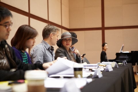 ↑ 9일 서울 서초동 예술의전당 오페라 연습실에서 열린 '살짜기 옵서예' 오디션 현장. ⓒCJ E&M