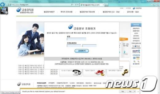 금감원 사칭 사이트 News1 류종은 기자