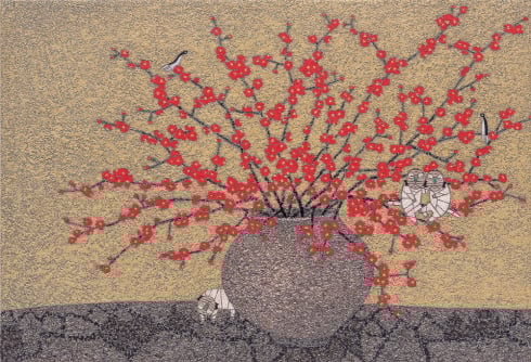 ↑ 화가 모용수는 "그림 속의 자연과 함께 다정한 호랑이들 처럼 많은 사람들이 행복하고 기쁨이 넘치면 좋겠다"고 말했다. ⓒ이언주 기자