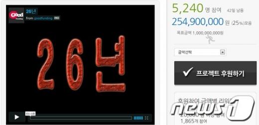 영화 '26년' 크라우드 펀딩  News1