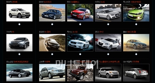 ↑올해의 차 후보차량