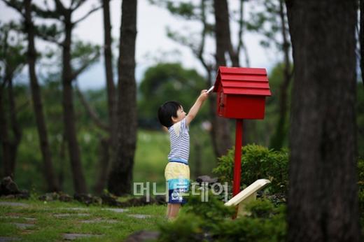 ↑어린이테마파트에서 촬영된 사진. 실내 창문을 통해 투영된 햇빛과의 조화를 고려했다.