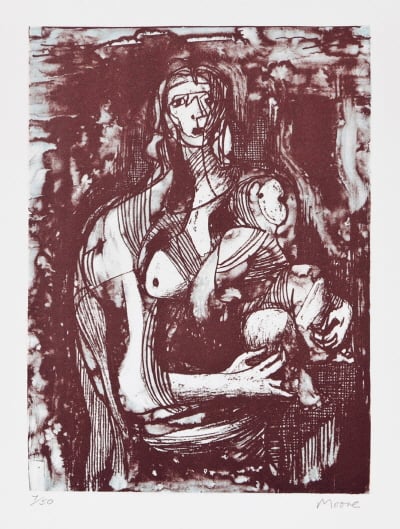 ↑<모자상> ed. 1/50, 리토그라프, 24.2×17.5cm, 1973