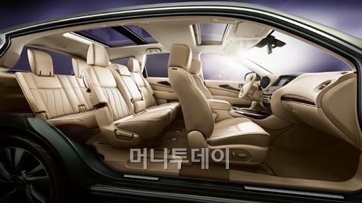 ↑인피니티 JX의 실내