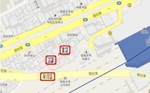 서울시 영등포구 영등포동 422-63 쪽방촌 리모델링 사업장 위치도 ⓒ서울시 제공