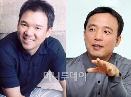 ↑김정주 NXC대표(왼쪽)와 김택진 엔씨소프트 대표.