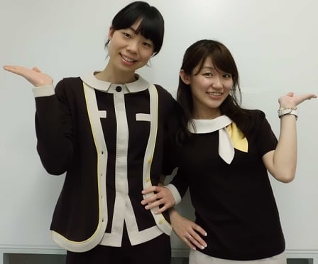 ↑시바키리 사유리(왼쪽) 씨와 호소미 마유 씨