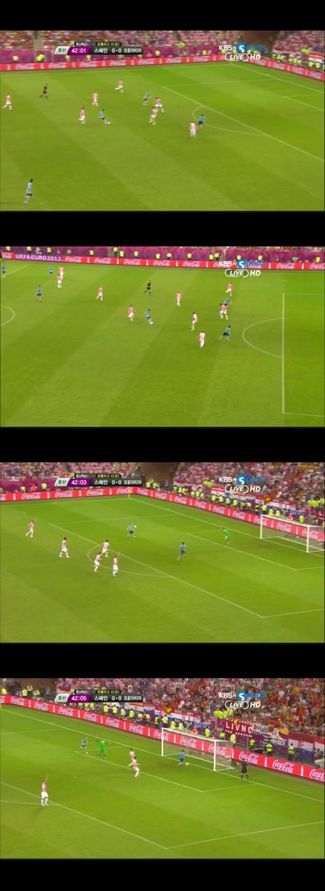 헤수스 나바스의 결승골 장면.(사진=중계화면 캡쳐)