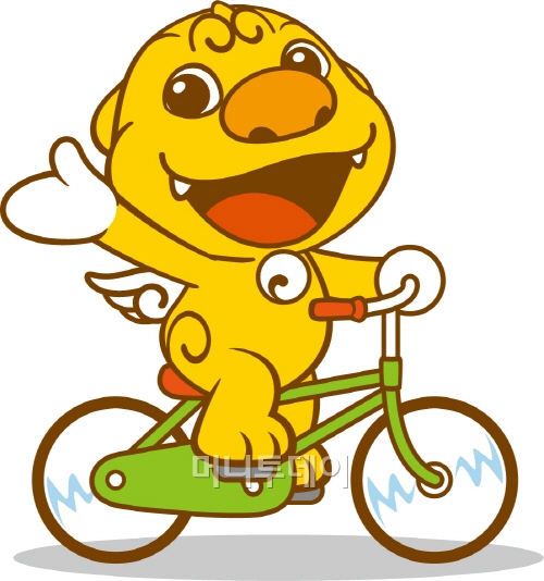 ▲ 자전거 타는 해치(서울시 자료)