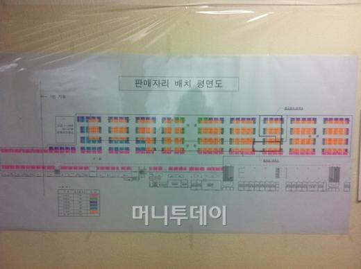 ⓒ업종별로 분류된 노량진 수산시장 판매자리 배치 평면도