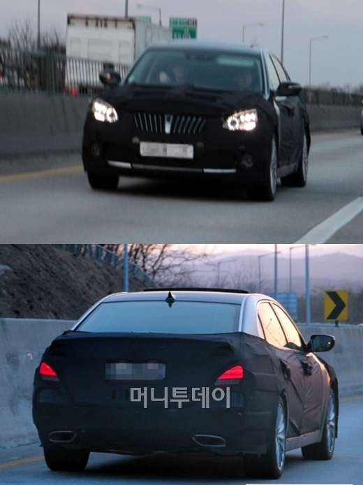 ↑에쿠스 페이스리프트 스파이샷(출처:보배드림)