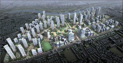 ↑서울 중랑구 중화2·3 재정비촉진구역 조감도. ⓒ중랑구 제공.