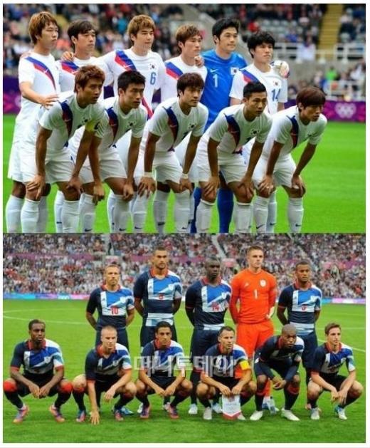 한국 올림픽 대표팀(위)과 영국 올림픽 단일팀(아래) (사진=올림픽사진공동취재단)