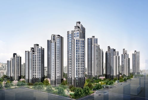 ↑대우건설 목동센트럴 푸르지오 조감도