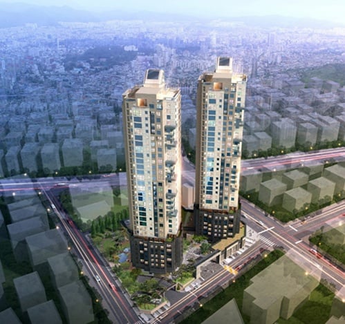 ↑롯데건설 동탄2신도시롯데캐슬 조감도