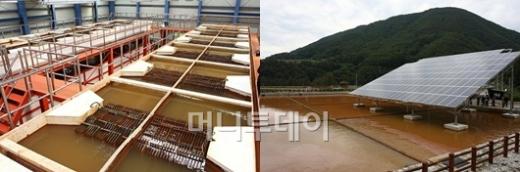 ↑ 강원도 정선군 신동읍에 위치한 함백 전기정화시설. 광해관리공단은 이곳에서 하루 약 3500톤의 물을 정화해 하천으로 보내고 있다.ⓒ한국광해관리공단