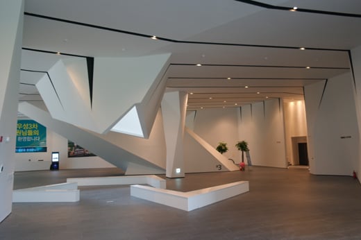 ↑삼성물산 건설부문 상설주택전시관 문정동 '래미안 갤러리' 내부 전경 ⓒ삼성물산 제공