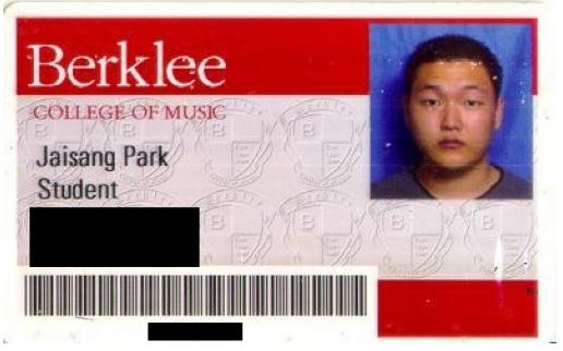 ▲싸이의 버클리 음대 학생증 사진 (ⓒ더 보스턴 피닉스)