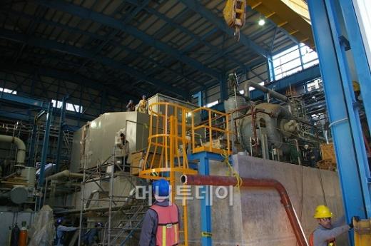 ↑ 멕시코 노르떼II 가스복합화력 발전소 내부 공사 모습ⓒ정진우 기자