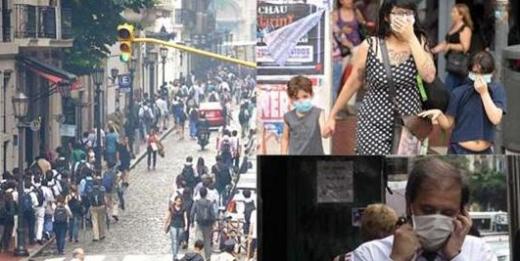 ▲ 부에노스 아이레스 시내 일부 지역에서는 매연이 역겨운 냄새를 뿜어 상점에서 시민들에게 마스크를 나눠주는 장면도 목격됐다. (ⓒ부에노스 아이레스 헤럴드 사진캡쳐)