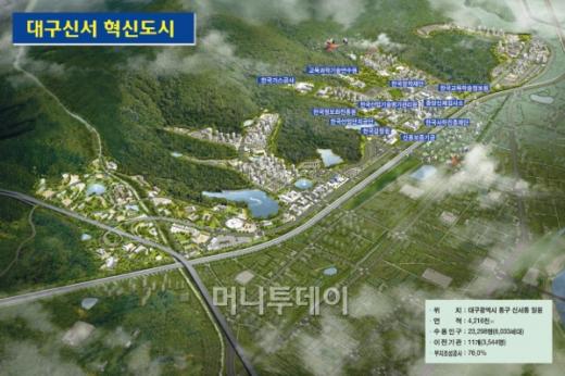 ↑대구신서혁신도시 조감도.