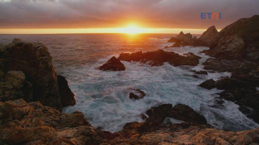 ↑UHDTV에서 본 일출 화면 캡쳐 사진