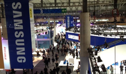↑MWC 2013전시회장 모습(사진=최재홍 교수 페이스북)
