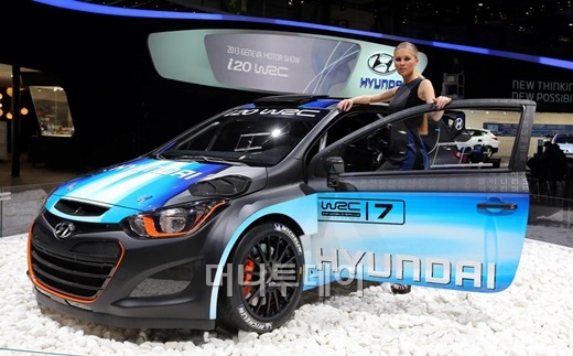↑현대차 I20 월드랠리카