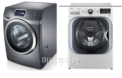 ↑삼성전자의 버블샷3(좌)와 LG전자의 트롬 식스모션(우)