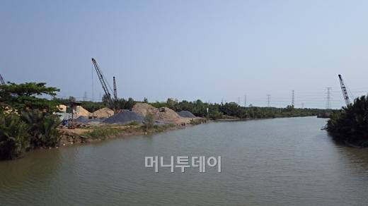 ↑GS건설이 조성중인 나베신도시 공사현장 전경.ⓒ김유경기자