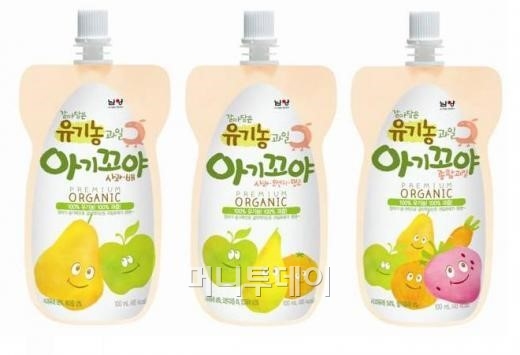 ↑순수 유기농 과즙 유아용 주스 '아기꼬야'ⓒ남양유업